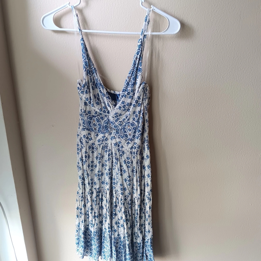 Francescas Blue Rain Floral Patterned Dress